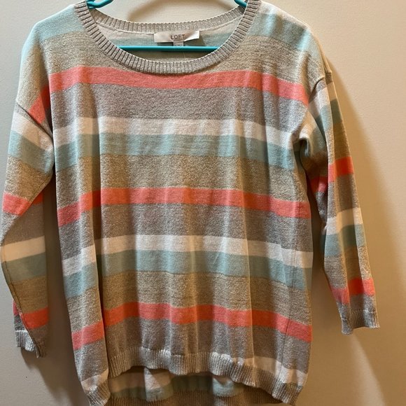 Loft Shimmer Stripe Sweater - Picture 2 of 5